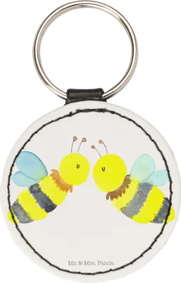Produktbild von Mr. & Mrs. Panda Schlüsselanhänger Biene Liebe - Weiß - Geschenk, Bunt, motiv, anhänger schlüssel, Taschenanhänger