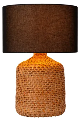 Immagine prodotto di Lampada da tavolo in rattan intrecciato con paralume bianco E27 Arrah Lucide