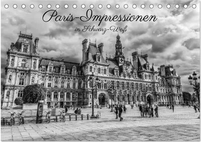 Produktbild von Paris-Impressionen in Schwarz-Weiß (Tischkalender 2025 DIN A5 quer), CALVENDO Monatskalender