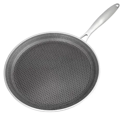 Crêpe-Pfanne Edelstahl 26 cm, Antihaftbeschichtung, induktionsgeeignet