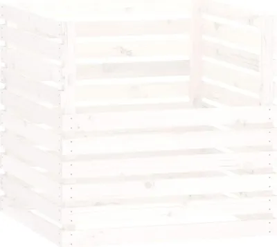 Obrázek produktu pro vidaXL Kompostér bílý 80x80x78 cm Borovicový masiv