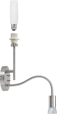 Zdjęcie produktu dla Living 2Easy lampa ścienna i do czytania 1 E27+1x7W GU10 ESL żelazo szczotkowane 230V metal