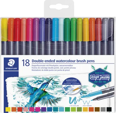 Obrázek produktu pro STAEDTLER Fasermaler Doppelspitze wasserverm.18ST