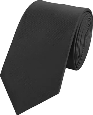 Produktbild von Fabio Farini - 1 Stück Einfarbige Herren Schlips - Unicolor Krawatten in 6cm Breite Schmal (6cm), Schwarz