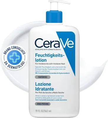 Produktbild von CeraVe Feuchtigkeitslotion, Feuchtigkeitsmilch für trockene Haut, 562 ml