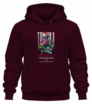 Productafbeelding van Giyu Tomioka, Demon Slayer, Water Hashira, Katana, Anime Cosplay, Uni Hoodie, Roodbruin, Maat M