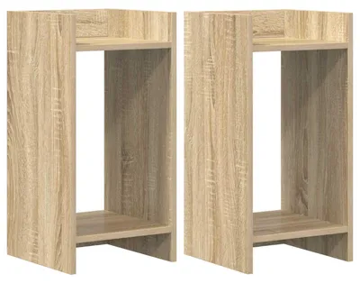 Image de Support de Plante 2 pc Chêne Sonoma 30 x 30 x 60 cm