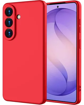 Produktbild von Hülle für Samsung Galaxy S26, Slim Liquid Silikon Gel Gummi Stoßfest Schutzhülle Rot