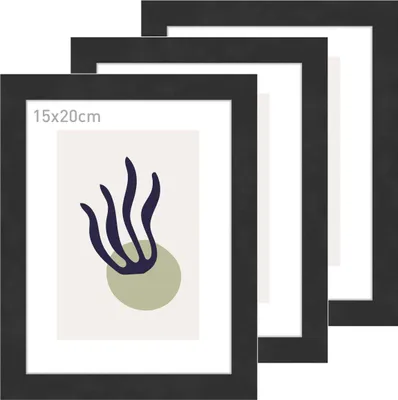 Produktbild von accent by nielsen Holz Bilderrahmen Velino, Schwarz, 15 x 20 cm (3er Set)