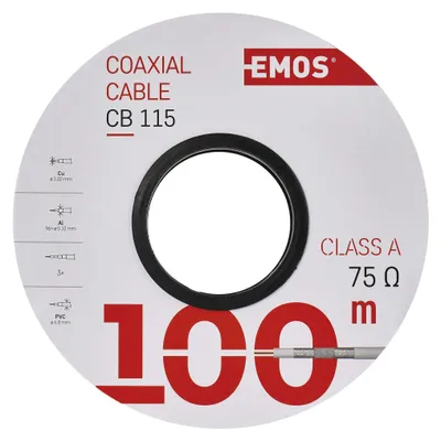 Koaxiální kabel CB115, 100m