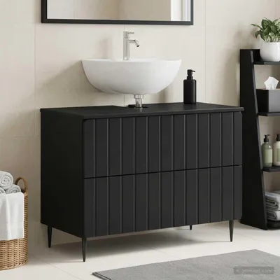 Obrázek produktu pro Maison Exclusive – Skříňka pod umyvadlo ZWOLLE, černá, 82 x 41 x 58,5 cm