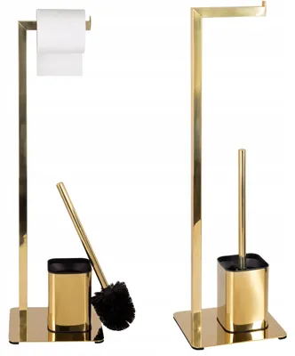 Produktbild von AWD Interior WC-Garnitur Ständer mit Papierhalter Gold Metall