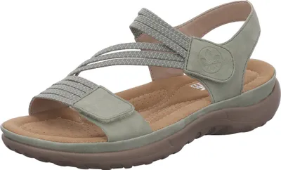 Produktbild von Rieker Damen Sandale Trekking Outdoor Stretch Klettverschluss 64870, Größe:38 EU, Farbe:Grün