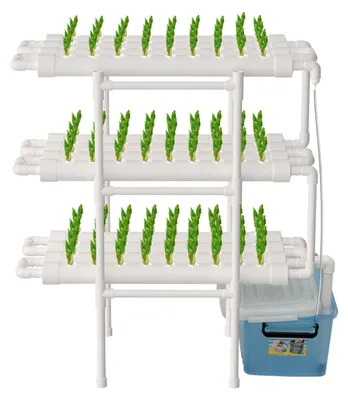 Obrázek produktu pro Hydroponický systém – systém hydroponické pěstování – pěstební sada – květináč – regál pro hydroponické pěstování – 108 míst pro rostliny