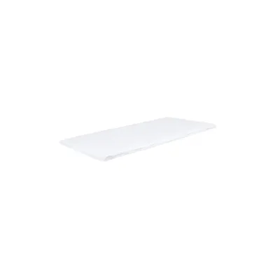 A white mattress topper is shown on a white background.