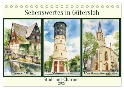 Produktbild von Sehenwertes Gütersloh (Tischkalender 2027 DIN A5 quer), CALVENDO Monatskalender