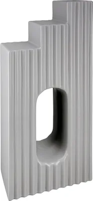Produktbild von Gilde Vase, "Boca", Keramik, grau, VE 2, L. 8 cm, B. 14.5 cm, H. 36 cm 34361 4063387343616
