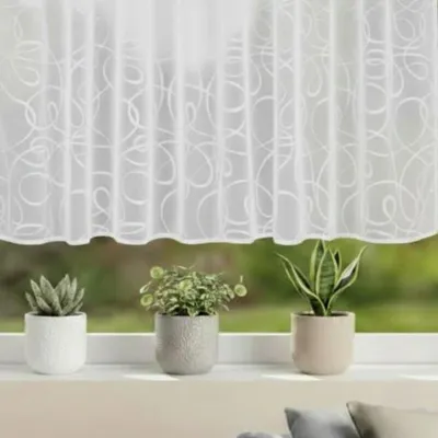 Produktbild von Jacquard Store weiß - Fertiggardine von Albani: 100x300cm / Weiß Größe (HxB): 100x300cm Farbe: Weiß