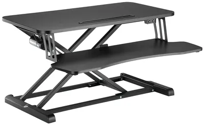 Produktbild von LogiLink Sit-stand desk converter, single motor, w/ keyboard tray, black