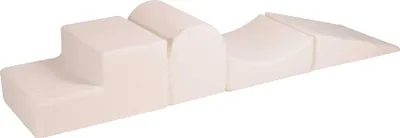 Image de MeowBaby Cours de motricité pour bébés - Module de motricité pour enfants, aire de jeu à 4 éléments 195 x 45 cm, Boucle, Blanc