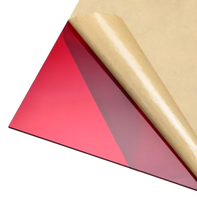 Acrylplatte 300x300x3 mm, rot/transparent, 1 Stück