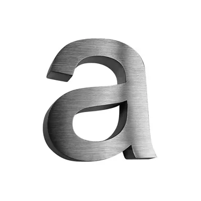 Produktbild von 3D Hausnummer a Edelstahl Wetterfest & Pflegeleicht Zahlen Hausnummernschild Rostfrei mit Montagematerial 20 cm Höhe Silber