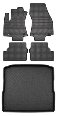 Obrázok produktu pre Gumové autokoberce SolidPRO + vaňa kufra pre: Opel Zafira B 2005-2011 5 ks
