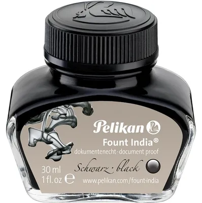 Produktbild von Pelikan Fount India, Schwarz, 30 ml, 1 Stück(e), Schwarz, Grau, Deutschland