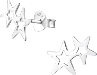 Produktbild von Ohrstecker Sterne: Ohrringe Silber 925