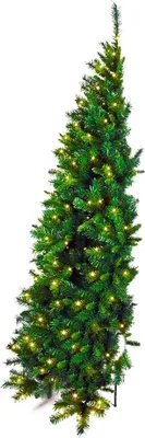 Zdjęcie produktu dla Pół choinki sztucznej Narnia 180 cm z inteligentnym oświetleniem LED ze stojakiem