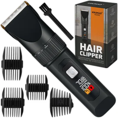 Produktbild von KRUMAD Haarschneidemaschine Herren - Professioneller Haarschneider mit LCD-Display, 4 Geschwindigkeiten, Keramikklinge & USB-Aufladung