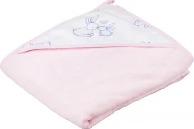 Immagine prodotto di Asciugamano con cappuccio Bunny 100x100 rosa
