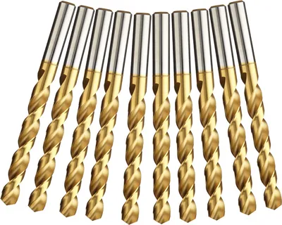 Image de 10 sztuk HSS-TIN wierteł obrotowych DIN338N Ø 9,1-10 mm (0,1)
