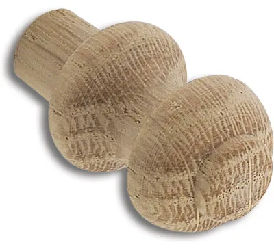 Produktbild von Alles im Griff Möbelknopf aus Holz ø 18mm - Knauf für Schrank und Schublade, Tiefe 25mm - Türknauf, Eiche roh