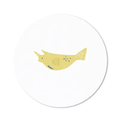 Produktbild von MuchoWow® Mauspad Mousepad Pastell - Fisch - Gelb 50x50 cm - Mousepads - Maus Mat - Pad - Mausunterlage - Vinyl