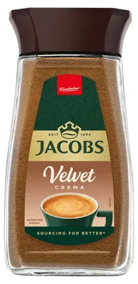 Image de Jacobs Velvet Instant Coffee 200g Mousse de velours pleine de saveur et d'arôme