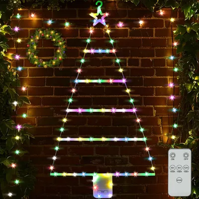 Immagine prodotto di Luci natalizie da esterno a batteria, 90 cm, per decorare l'albero di Natale