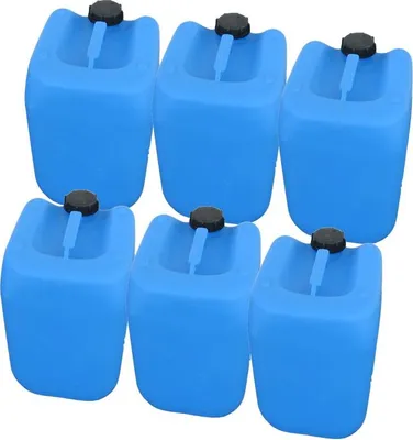 Produktbild von 6 x 20 L Kanister blau Camping Plastekanister Kunststoffkanister Behälter