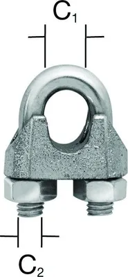 Produktbild von Vormann Seilklemme bis 5 mm RF (V2A) 2 St.