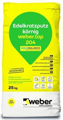 Immagine prodotto di weber.top 204 AquaBalance 3 mm 0010 Edelkratzputz körnig 25 kg