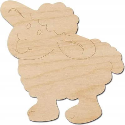 Image de Sous-verre décoratif en bois 10x10cm - mouton