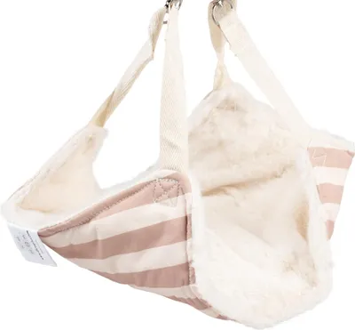 Produktbild von Weiche Plüschhängematte Hängetipi gestreift 42 x 30 x 2 cm für Kleinsäuger und Kaninchen