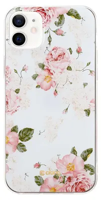 Produktbild von Crong, Hülle iPhone 12 Mini Flower Case Crong Motiv 02 stoßfest, Weiß / Rosa