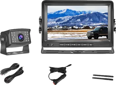 Image de Moniteur pour voiture, écran 7 pouces, vision nocturne sans fil, moniteur avec 1 caméra