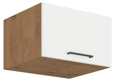 Produktbild von Vigo Aufsatzschrank Hochschrank 60 cm Eiche Lancelot Weiß Hochglanz Küchenzeile
