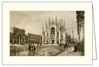 Produktbild von Notizbuch mit Umschlag ITW 014 Milano Piazza del Duomo – Rossi