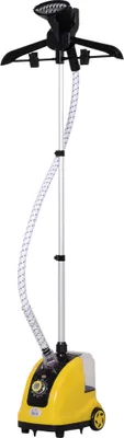 Produktbild von HOMCOM Dampfbügeleisen mit 1,4-l-Tank und einstellbarer Temperatur in 11 Stufen, vertikales Bügelzentrum, Typ 1800 W, 26 x 21,5 x 146 cm, Gelb