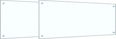 Zdjęcie produktu dla vidaXL Panel kuchenny 2 szt. przezroczysty 100 x 40 cm szkło hartowane