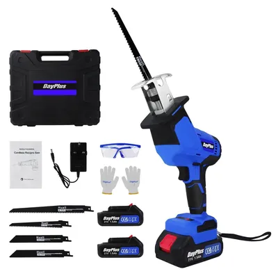 Image de Scie sabre - 21 V sans fil - Moteur sans balais - 0–1 900 tr/min - 2 batteries de 1 500 mAh - 4 lames de scie - Éclairage LED