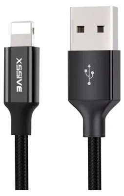 Zdjęcie produktu dla Pleciony kabel USB do ładowania kompatybilny z urządzeniami iOS 2,4 A, 1,2 m